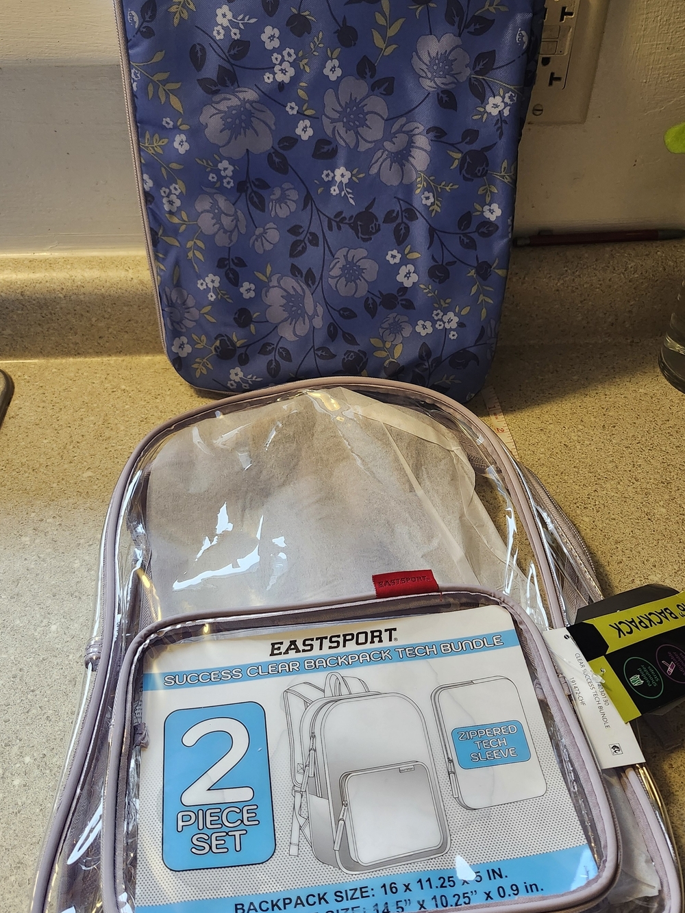 Clear  2-Piece Tech Backpack Set - Picture 4 of 8